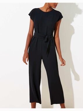 Loft Wide-Leg Jumpsuit with Waist Tie
